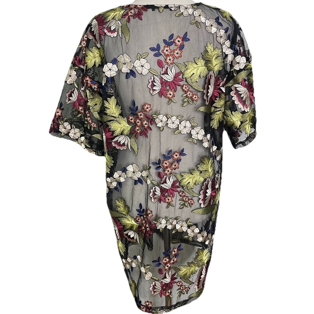 ZARA Floral Embroidered Tulle Dress Size Medium Party Wedding Resort Fairy - Picture 3 of 5